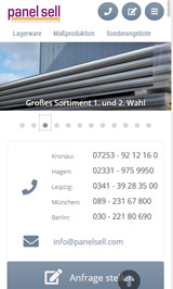 mobile Webseite von panel sell GmbH