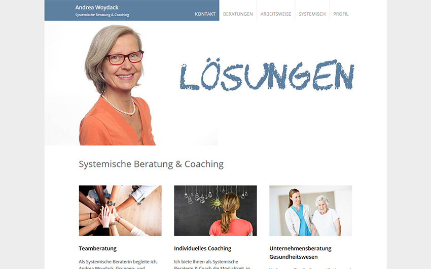Webseite von Andrea Woydack - Systemische Beratung
